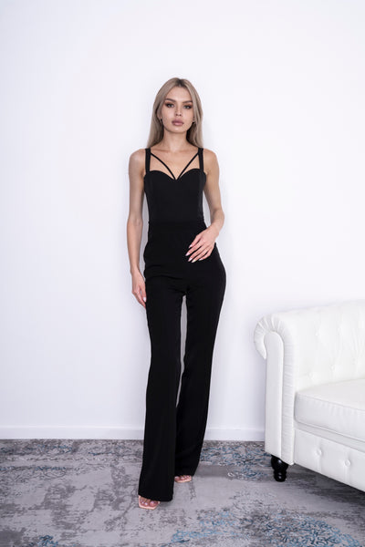 Black Jumpsuit with harnesses