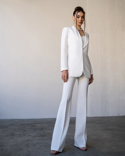 White Shawl Lapel Suit 2-Piece (article 314)