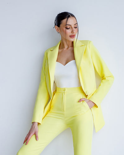 Yellow SINGLE-BREASTED SUIT 2-PIECE (ARTICLE 421)