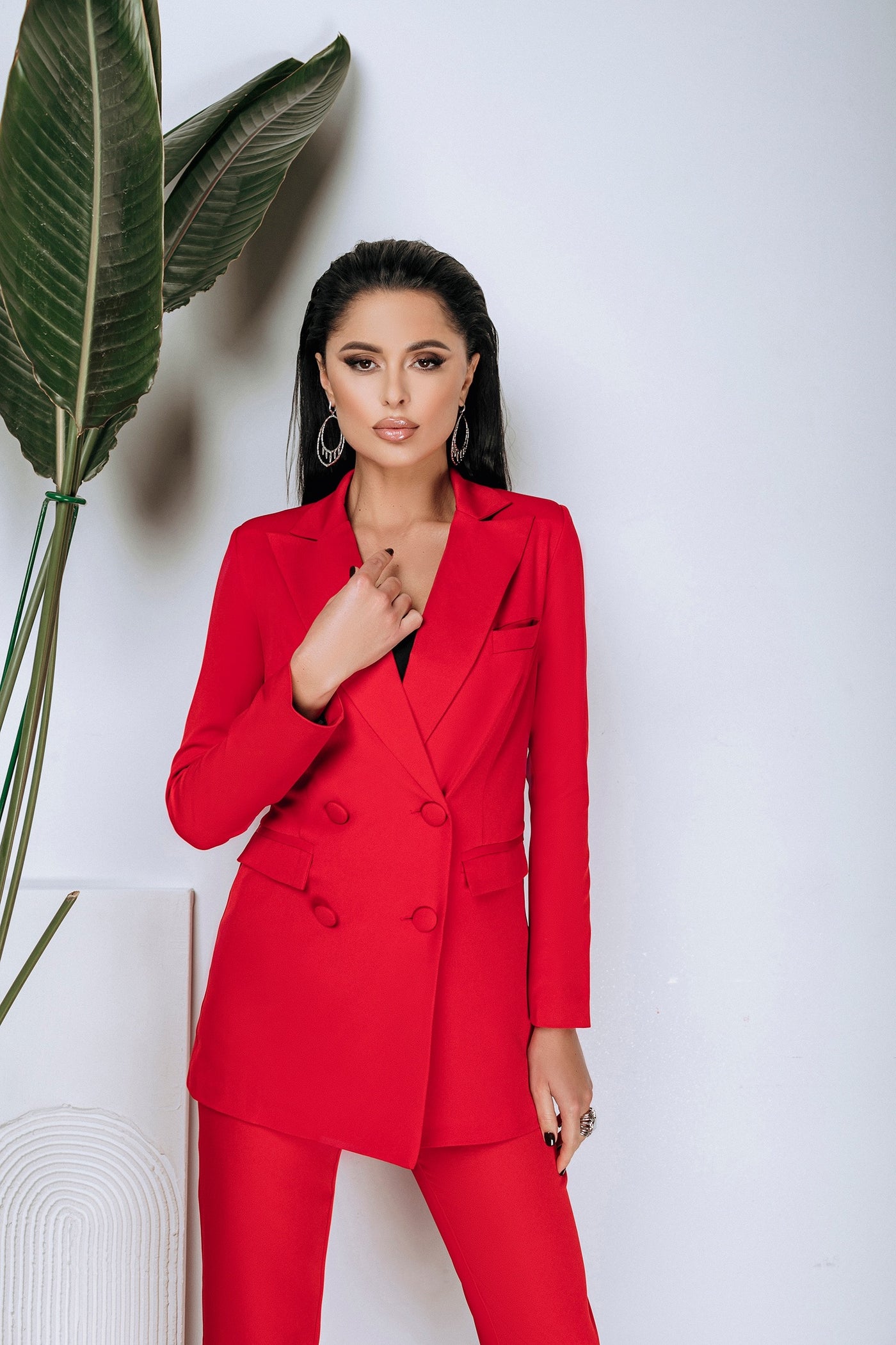 Red DOUBLE BREASTED SUIT 2-PIECE (ARTICLE C309)