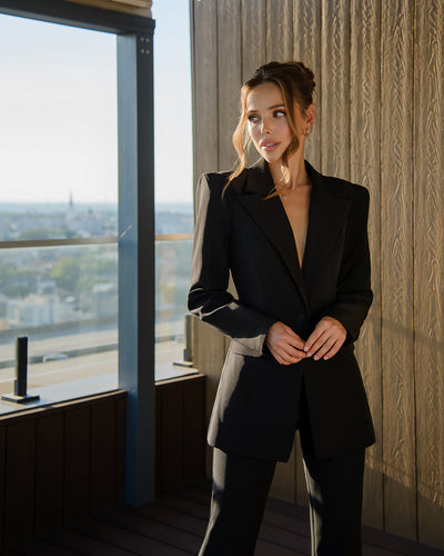 Black SINGLE-BREASTED SUIT 2-PIECE (ARTICLE 354)