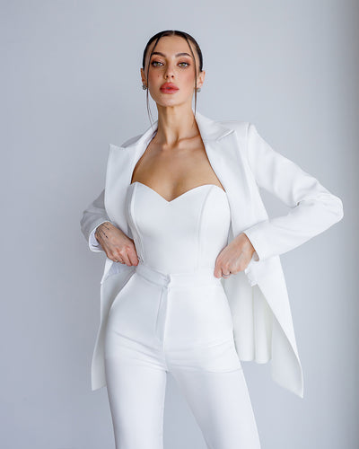 White Single-Breasted Suit 2-Piece (article 421)