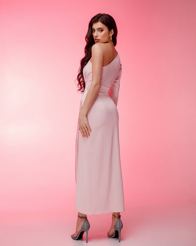 Powder ONE-SHOULDER SATIN MAXI DRESS (article 268)