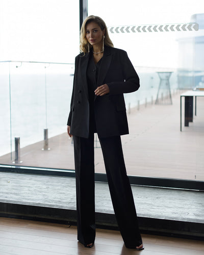Black DOUBLE-BREASTED 3-PIECE SUIT (ARTICLE 424)