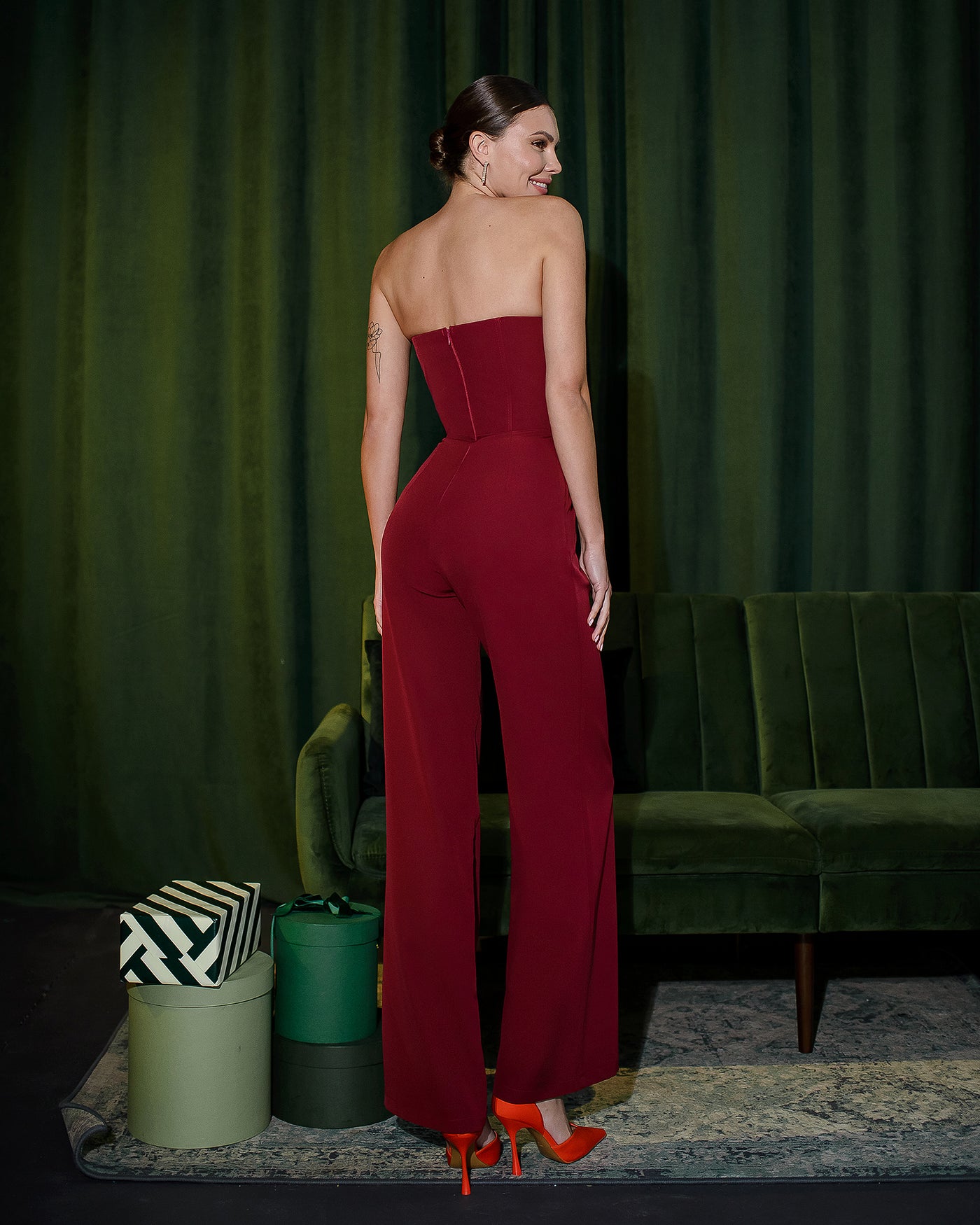 Bordeaux CORSET JUMPSUIT (ARTICLE 066)