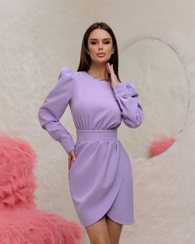 Lavender LONG SLEEVE MINI DRESS (ARTICLE 280)