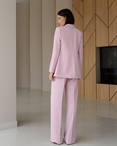 Dusty Pink BELTED WIDE-LEG SUIT 2-PIECE (ARTICLE 030)