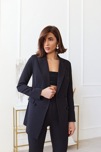 Black DOUBLE BREASTED SUIT 2-PIECE (ARTICLE C309)