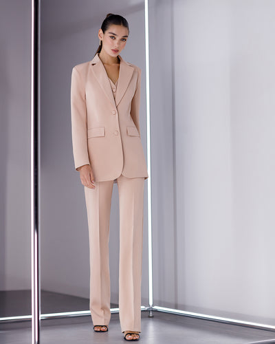 Beige Regular-Fit 3-Piece Suit (article 402)