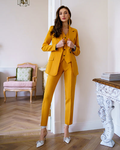 Mustard Office Slim-Fit 3-Piece Suit (article 033)