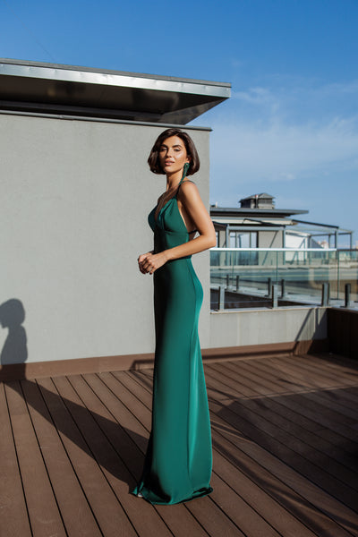 Emerald SATIN SLIP MAXI DRESS (ARTICLE C420)