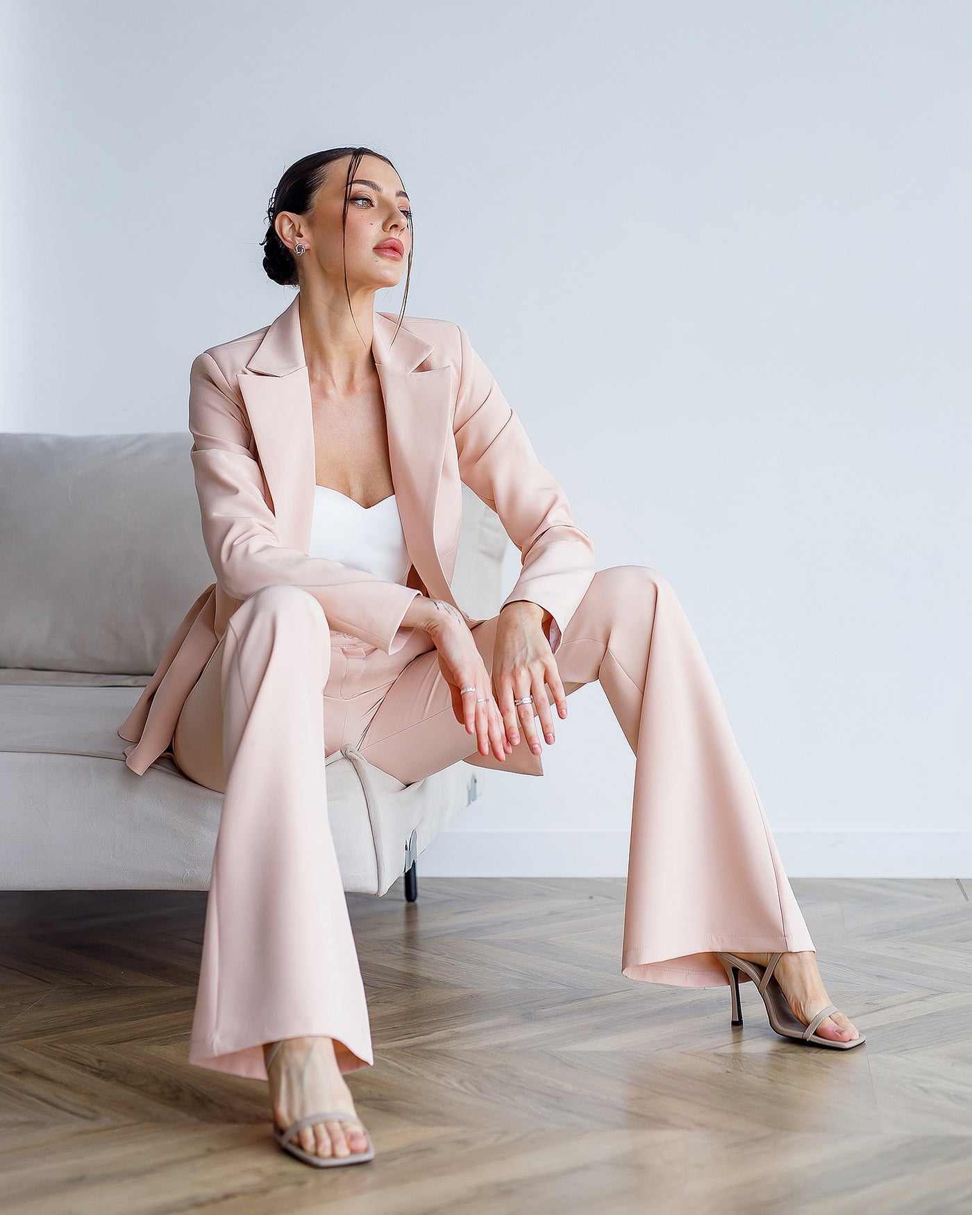 Beige SINGLE-BREASTED SUIT 2-PIECE (ARTICLE 421)