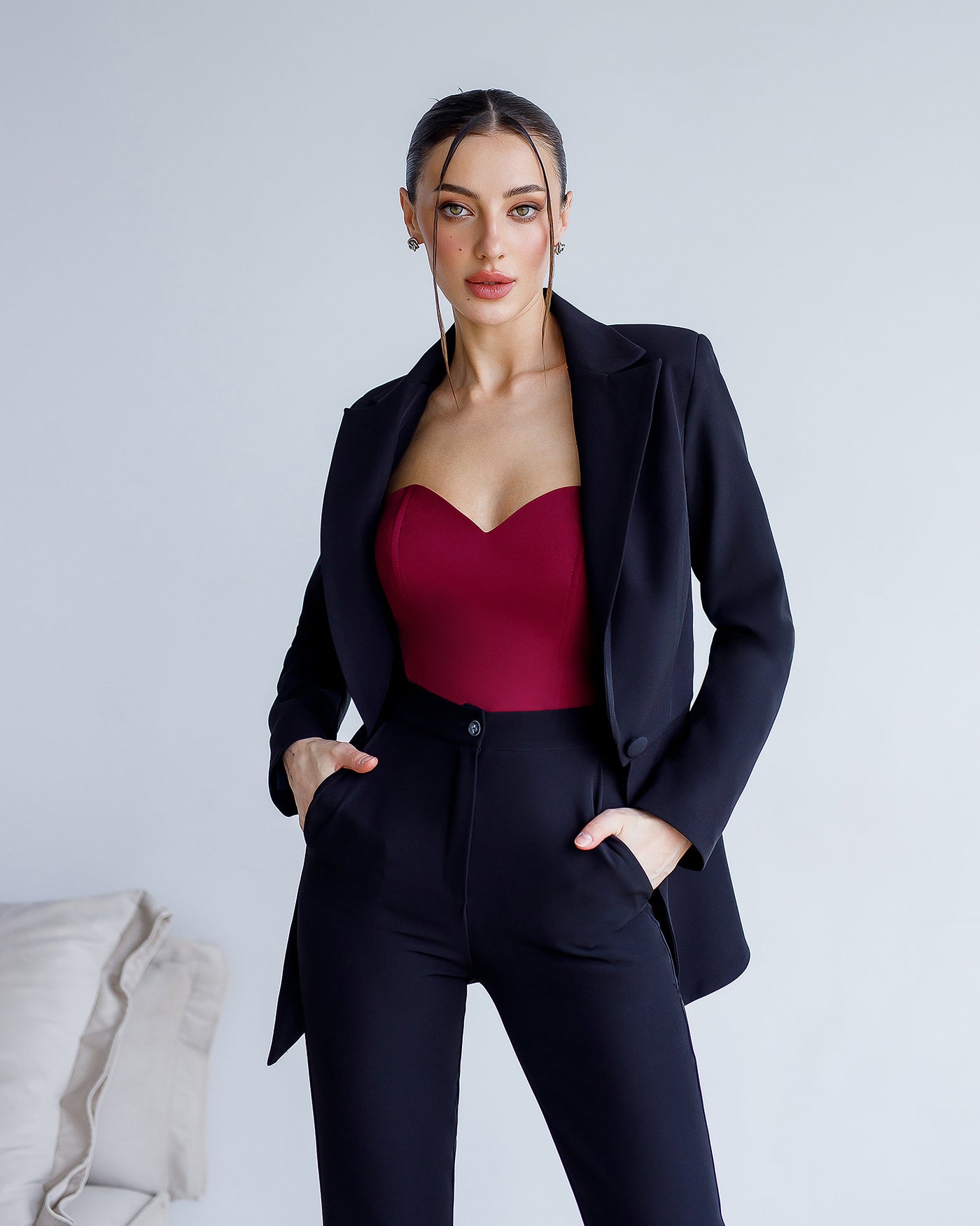 Black SINGLE-BREASTED SUIT 2-PIECE (ARTICLE 421)