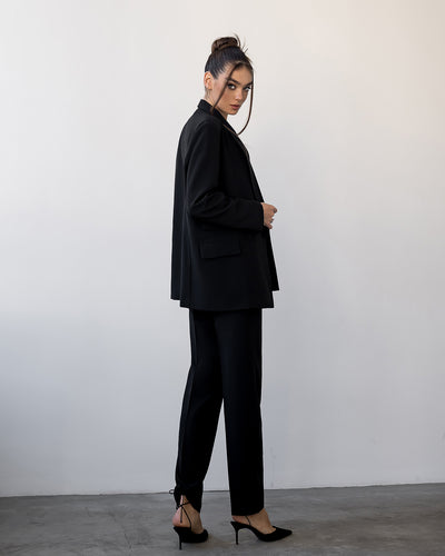 Black DOUBLE-BREASTED SUIT 2-PIECE (ARTICLE 404)