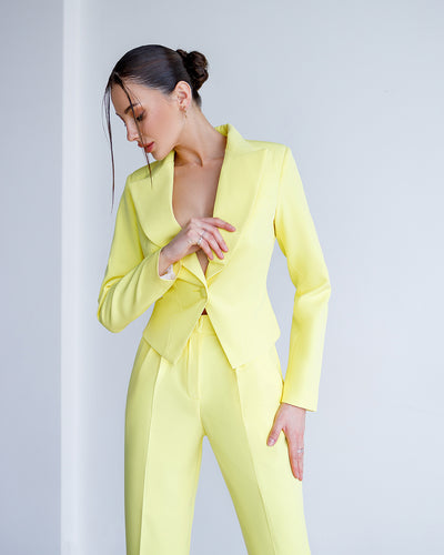 Yellow Crop Jacket Suit 2-Piece (article 419)