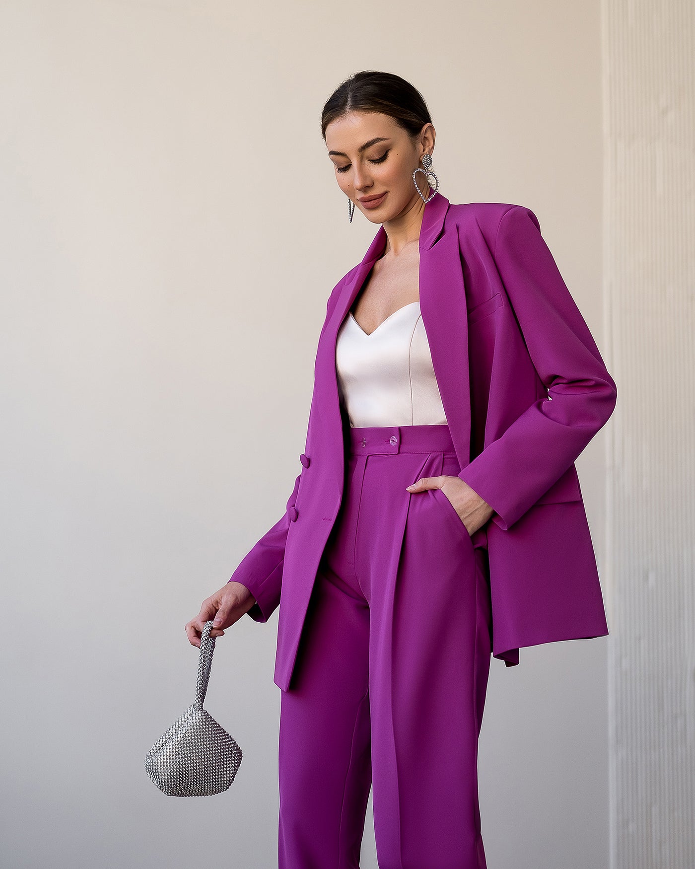 Purple Double-Breasted Suit 2-Piece (article 404)