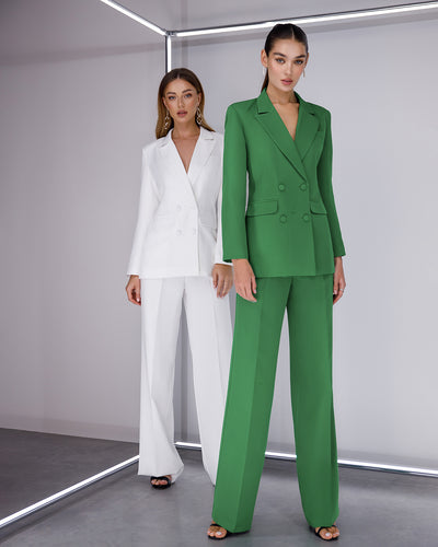 Green DOUBLE BREASTED SUIT 3-PIECE (ARTICLE 300)