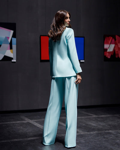 Tiffany Belted Wide-Leg Suit 2-Piece (article 030)