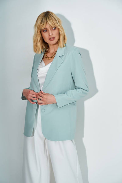 Olive 2-button single-breasted blazer (article 283/1)