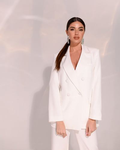 White DOUBLE-BREASTED SUIT 2-PIECE (ARTICLE 404)