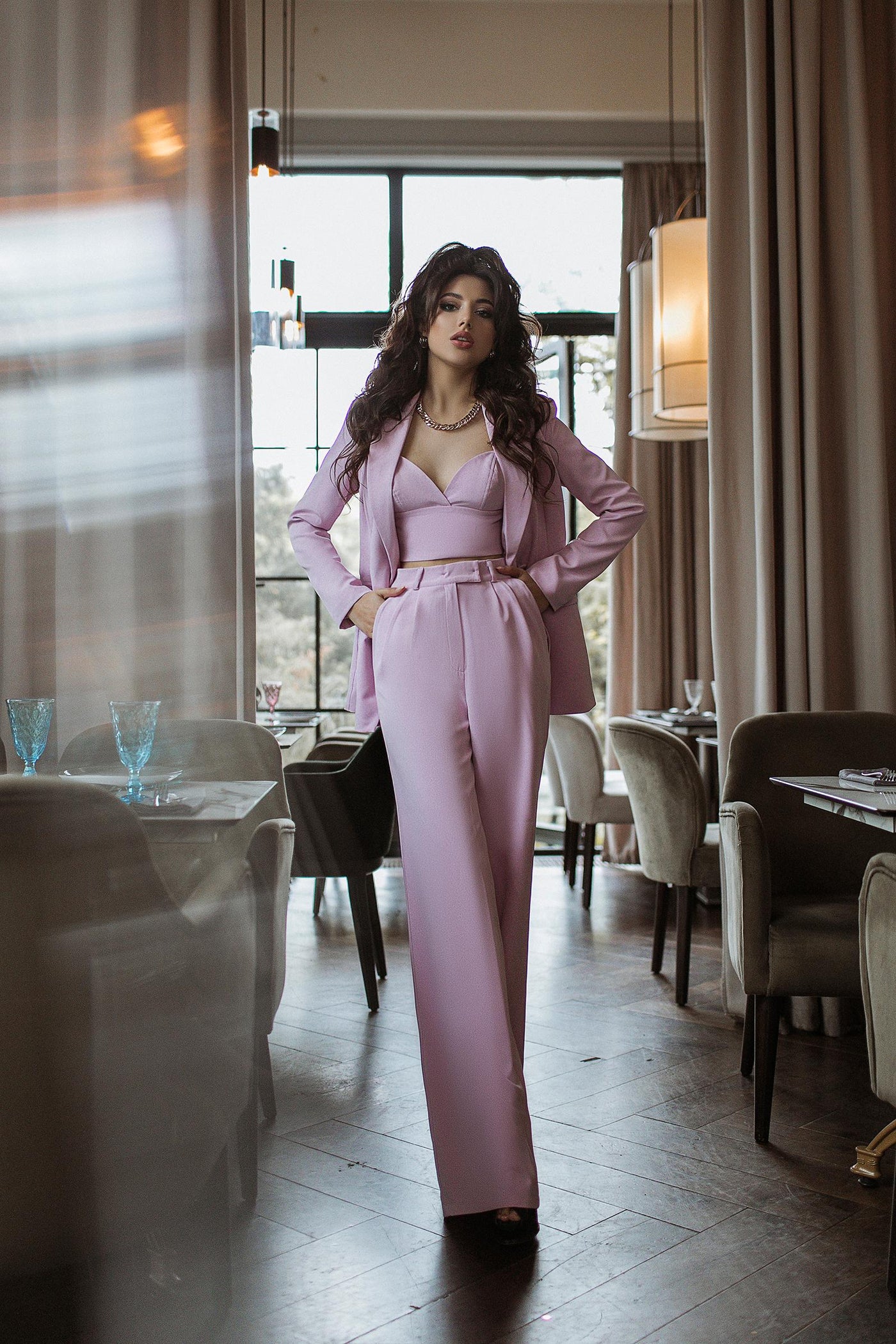 Dusty Pink DOUBLE BREASTED SUIT 3-PIECE (ARTICLE 300)