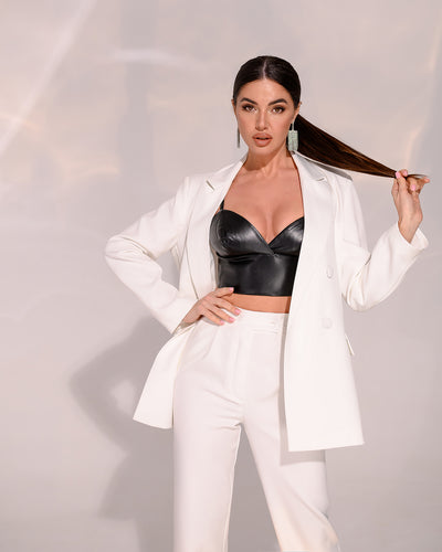 White DOUBLE-BREASTED SUIT 2-PIECE (ARTICLE 404)