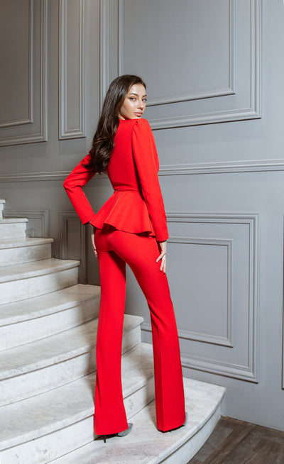 Red SLIM-FIT SUIT 2-PIECE (ARTICLE C267)