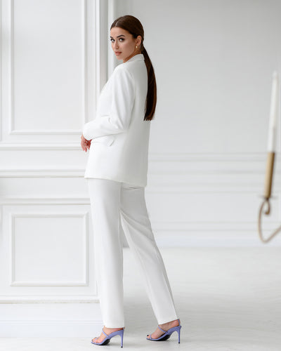 White DOUBLE-BREASTED SUIT 2-PIECE (ARTICLE 404)