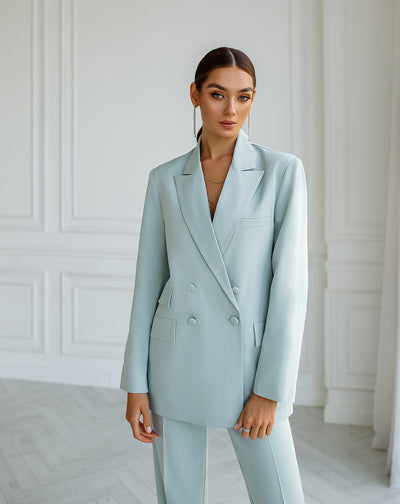 Olive Double-Breasted Suit 2-Piece (article 404)