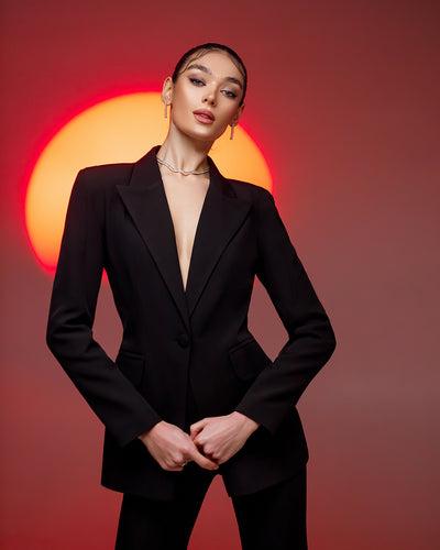 Black SINGLE-BREASTED SUIT 2-PIECE (ARTICLE 354)