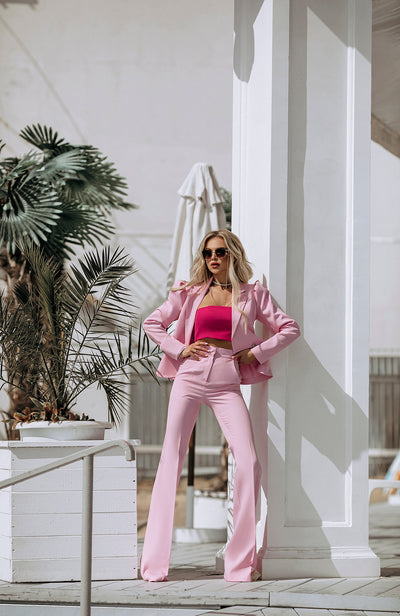 Pink DOUBLE BREASTED SUIT 2-PIECE (ARTICLE C333)