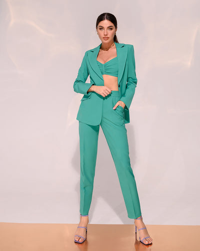 Green Regular-Fit 3-Piece Suit (article 012)