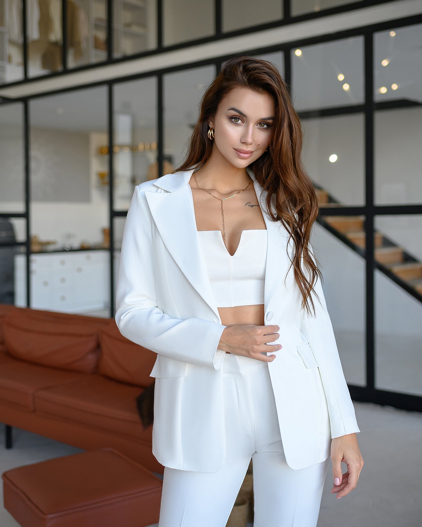 White Single-Breasted Suit 2-Piece (article 400)