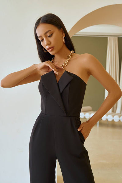 Black CORSET JUMPSUIT (ARTICLE 066)