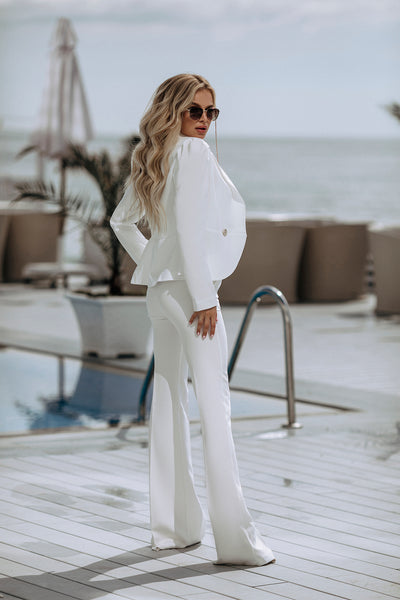 White DOUBLE BREASTED SUIT 2-PIECE (ARTICLE C333)