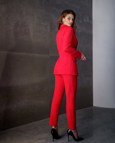 Red Single-Breasted Suit 2-Piece (article 400)