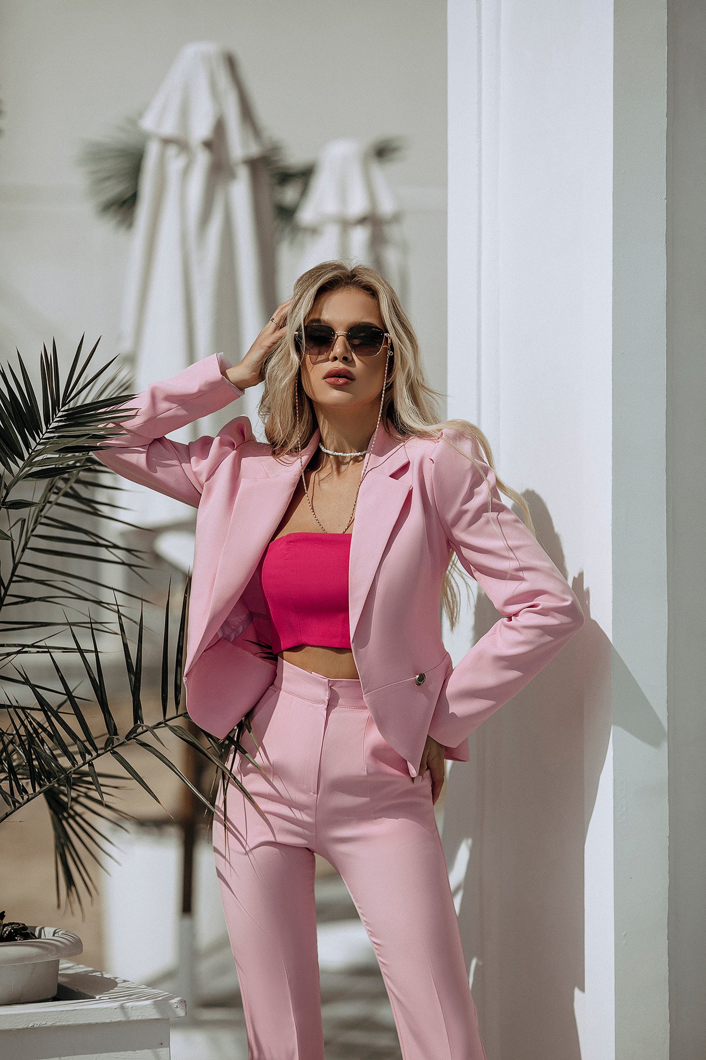 Pink DOUBLE BREASTED SUIT 2-PIECE (ARTICLE C333)