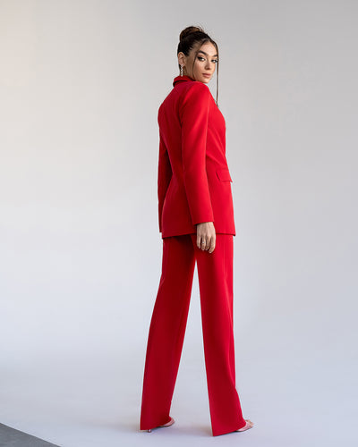 Red Regular-Fit 3-Piece Suit (article 402)