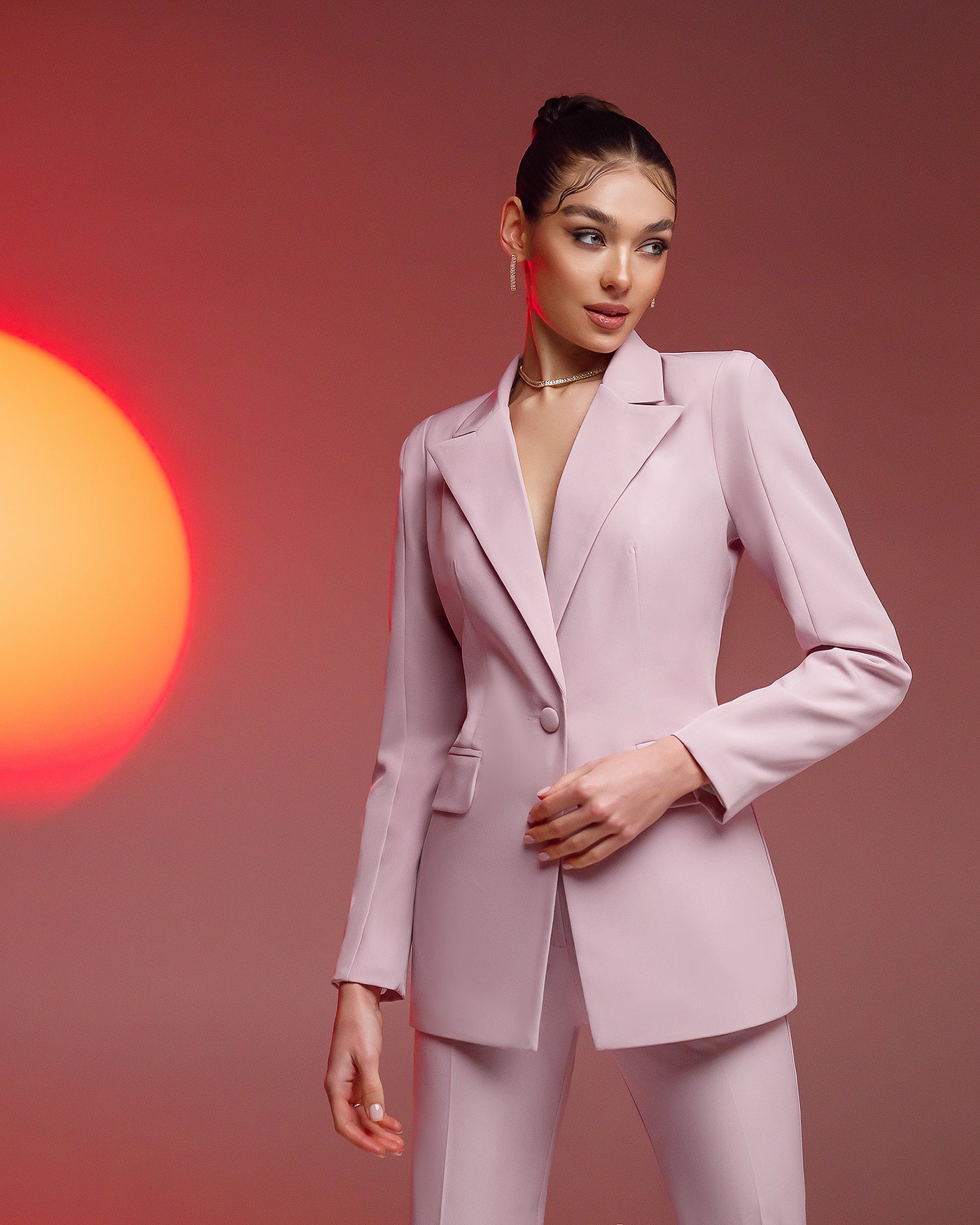 Dusty Pink Single-Breasted Suit 2-Piece (article 354)